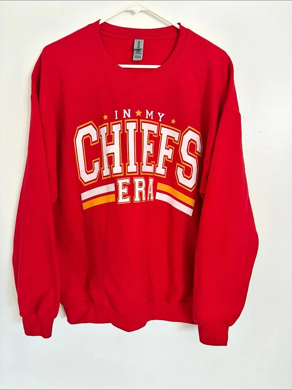 Gildan In My Chiefs Era Heavy Blend Sweatshirt Red Large